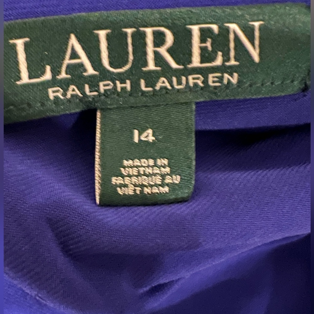 Ralph Lauren One Shoulder Blue Dress Size 14 - Picture 5 of 5